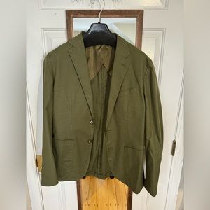 ($148 MSRP) J Crew Men’s Cotton Blazer Size Large Olive - Unlined